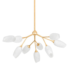 Aldean Chandelier By Troy Lighting, Nature-Inspired Design, 18 Bulb Capacity, Adjustable Height 20.75"-63