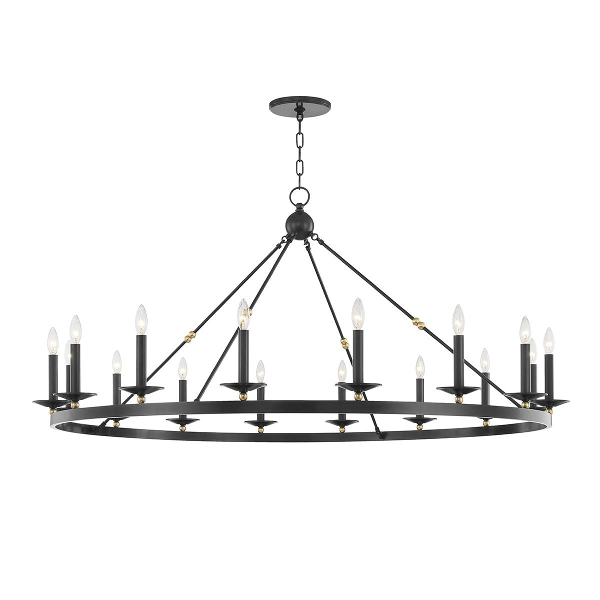 Allendale 16-Light Chandelier by Hudson Valley Lighting - Dimmable, 3 Finishes Available