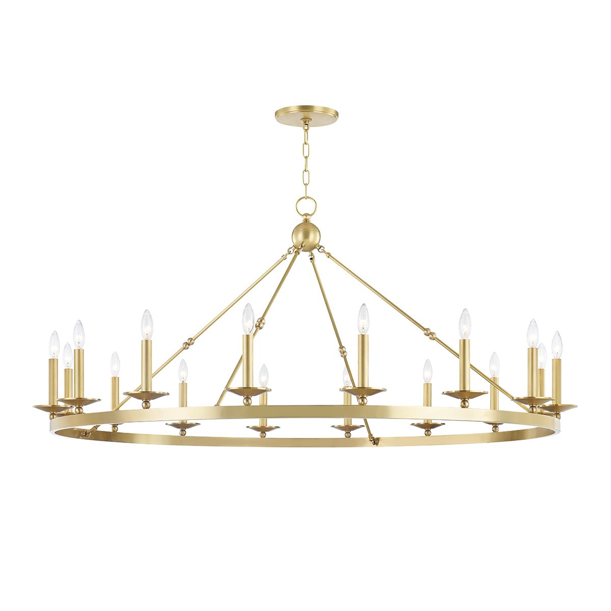 Allendale 16-Light Chandelier by Hudson Valley Lighting - Dimmable, 3 Finishes Available