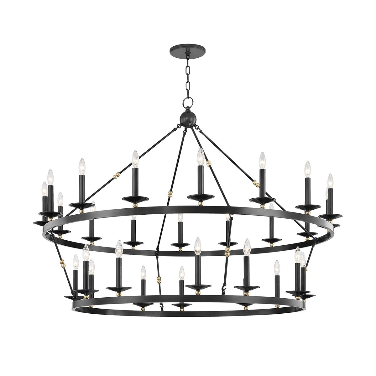 Allendale 28-Light Chandelier by Hudson Valley Lighting – Dimmable, Elegant Design in 3 Finishes