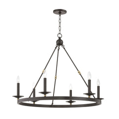 Allendale 6-Light Chandelier by Hudson Valley Lighting - Dimmable with Aged Brass, Old Bronze, or Nickel Finish