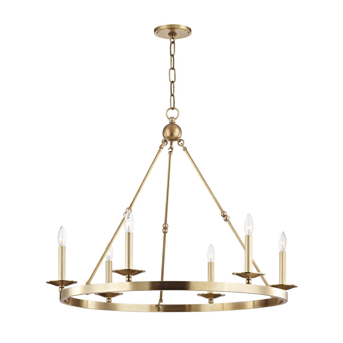 Allendale 6-Light Chandelier by Hudson Valley Lighting - Dimmable with Aged Brass, Old Bronze, or Nickel Finish