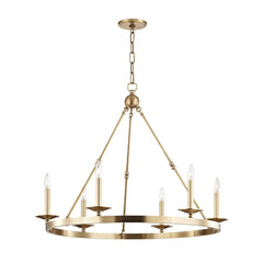 Allendale 6-Light Chandelier by Hudson Valley Lighting - Dimmable with Aged Brass, Old Bronze, or Nickel Finish