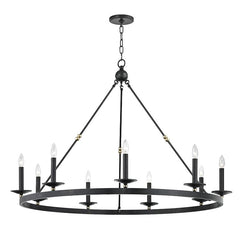 Allendale 9-Light Chandelier by Hudson Valley Lighting in Aged Brass & Aged Old Bronze