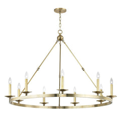 Allendale 9-Light Chandelier by Hudson Valley Lighting in Aged Brass & Aged Old Bronze