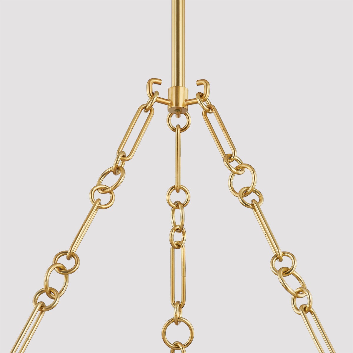 Althea Large Chandelier 29.25"H x 43"W with 12 Light Fixtures, Cloud Glass & Vintage Brass