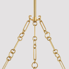 Althea Large Chandelier 29.25"H x 43"W with 12 Light Fixtures, Cloud Glass & Vintage Brass