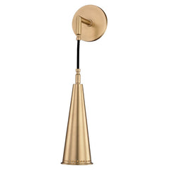 Alva Sconce by Hudson Valley Lighting, Dimmable Wall Light with Gooseneck Arm, Aged Brass or Old Bronze Finish