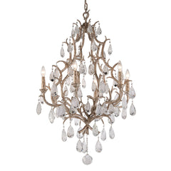 Amadeus 6-Light Chandelier by Corbett Lighting in Vienna Bronze, Dimmable, Iron Craftsmanship