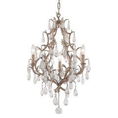 Amadeus Mini Chandelier by Corbett Lighting, 30.5" High, 3 Bulb, Handcrafted Iron, Vienna Bronze Finish