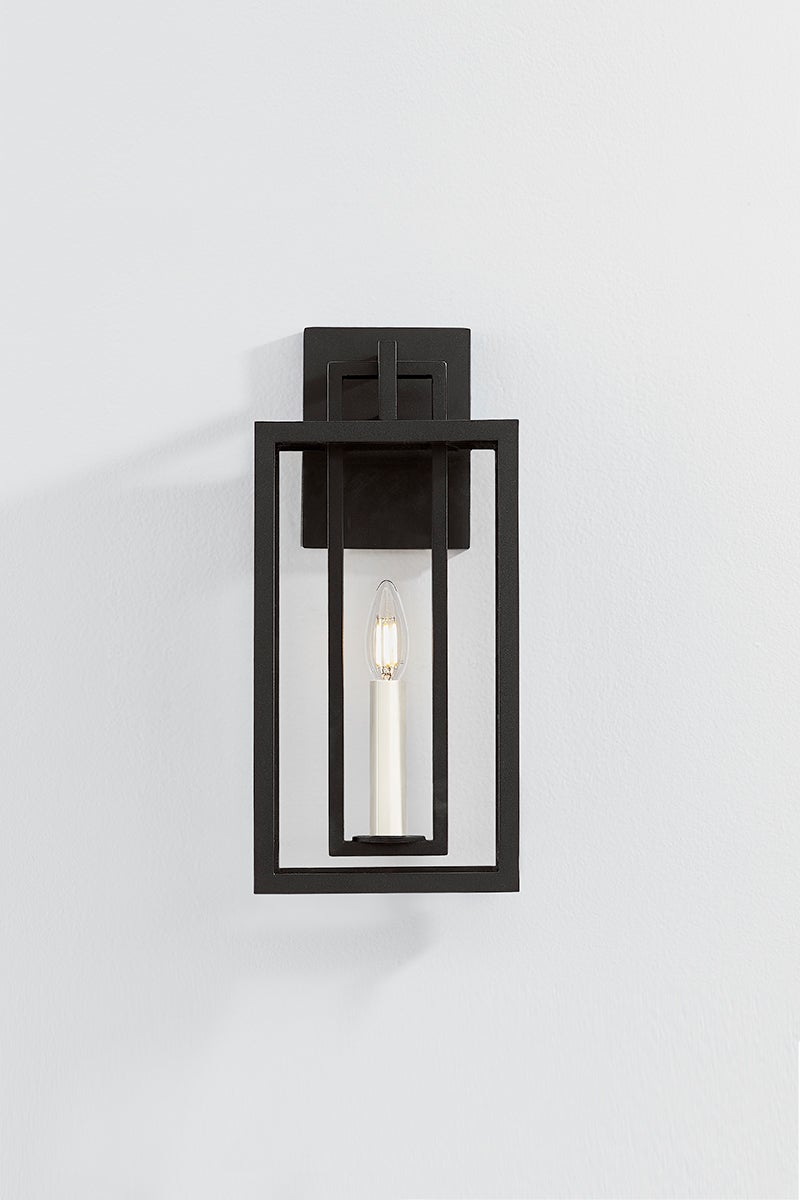 Amire Outdoor Wall Sconce 16" High by Troy Lighting, Textured Black Finish, ETL Wet Rated