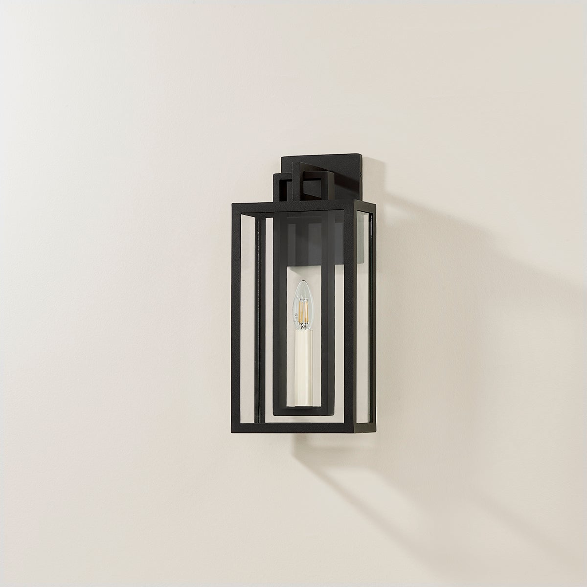 Amire Outdoor Wall Sconce 16" High by Troy Lighting, Textured Black Finish, ETL Wet Rated