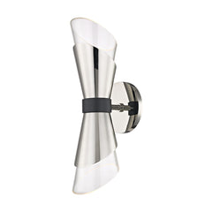 Angie 2-Light Wall Sconce by Mitzi with Dimmable Feature, Clear Glass Shade, Aged Brass or Polished Nickel Finish