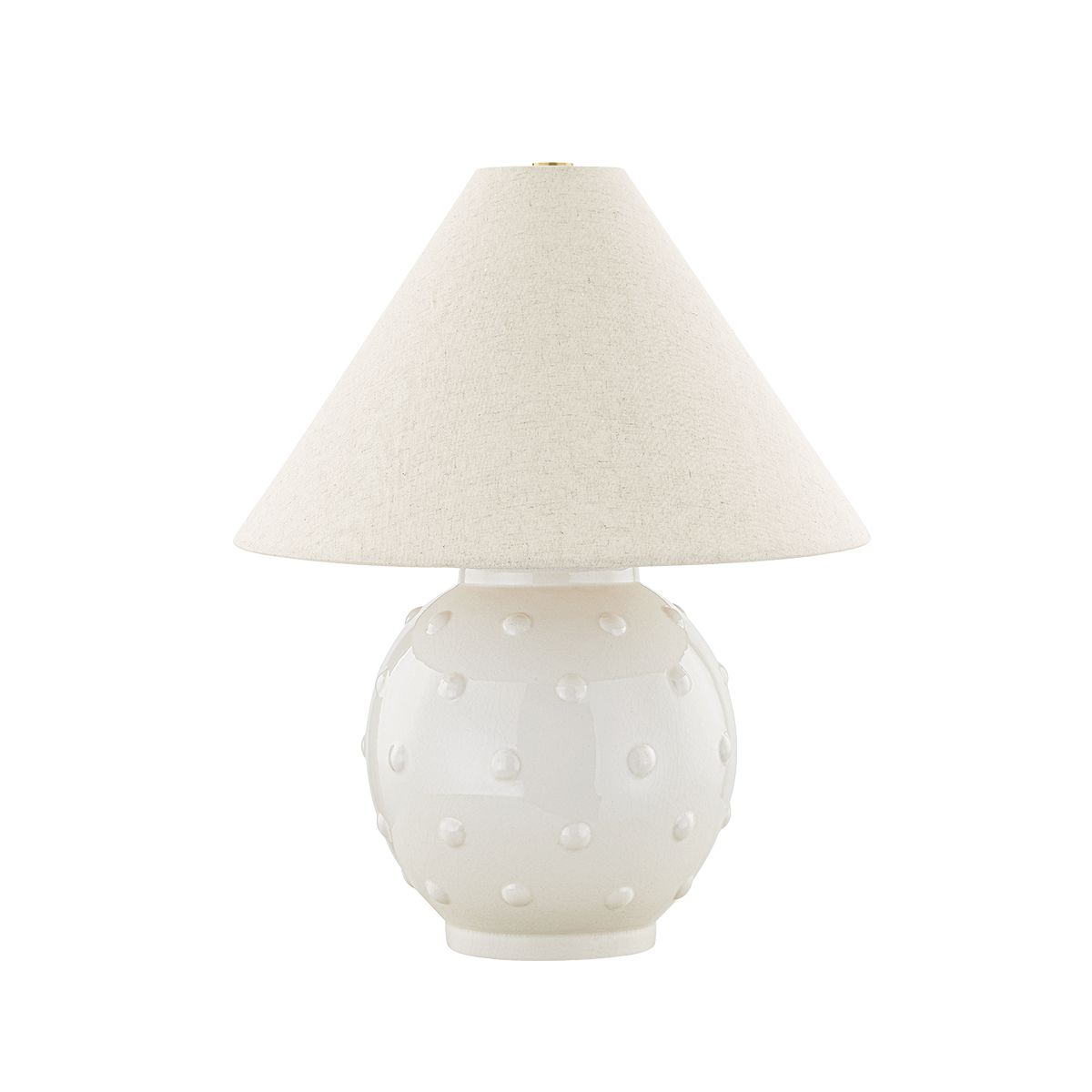 Mitzi Annabelle Table Lamp, Dimmable, Aged Brass Finish, 18” Height, Natural Linen Shade