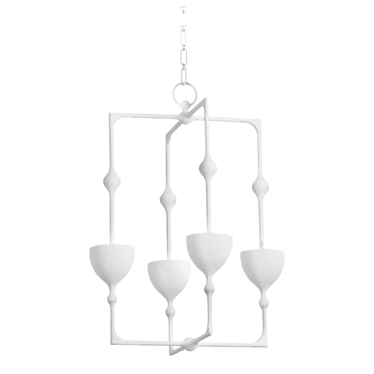 Antalya Large LED Lantern - Gesso White by Corbett Lighting 368-22-GSW