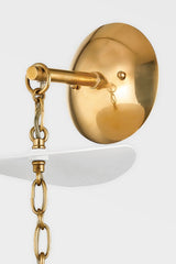 Antoinette Sconce 20.25" Height Vintage Brass Finish with Glass Shade by Corbett Lighting 419-01-VB/GSW