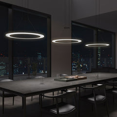 SONNEMAN 24-Inch Arctic Rings Dimmable LED Pendant Light with Optical Acrylic Shade