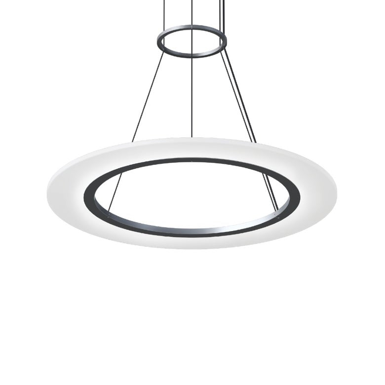 SONNEMAN 24-Inch Arctic Rings Dimmable LED Pendant Light with Optical Acrylic Shade