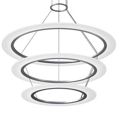 Sonnenman Arctic Rings 3-Tier LED Chandelier - Dimmable, Energy-Efficient, 5500 Lumens