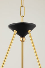 Aries Chandelier 30-Light by Corbett Lighting in Vintage Polished Brass & Deep Bronze Finish