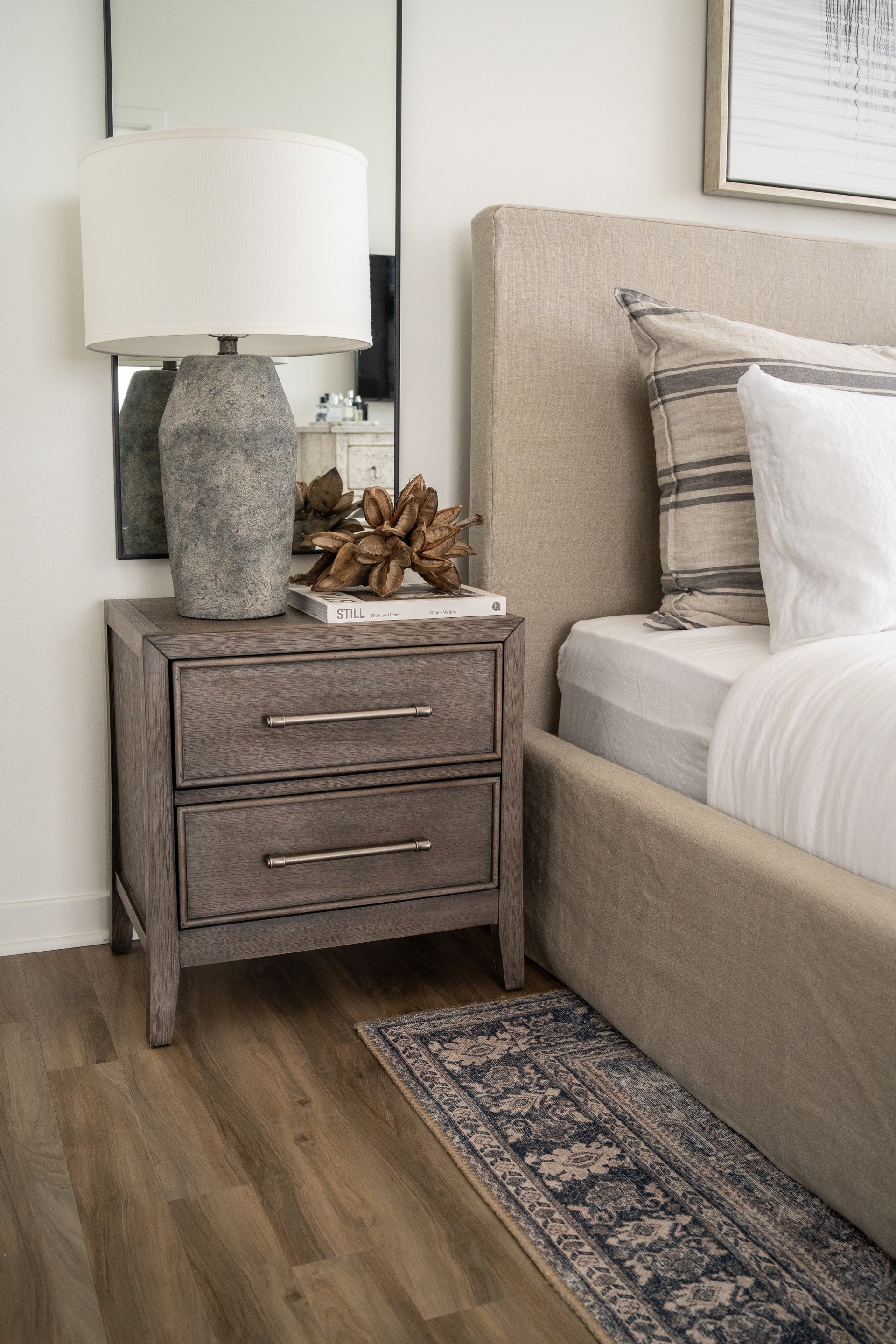 Artifact Table Lamp by Troy Lighting, 27" Height, Unique Moonstone Finish, Dimmable, Elegant Decor