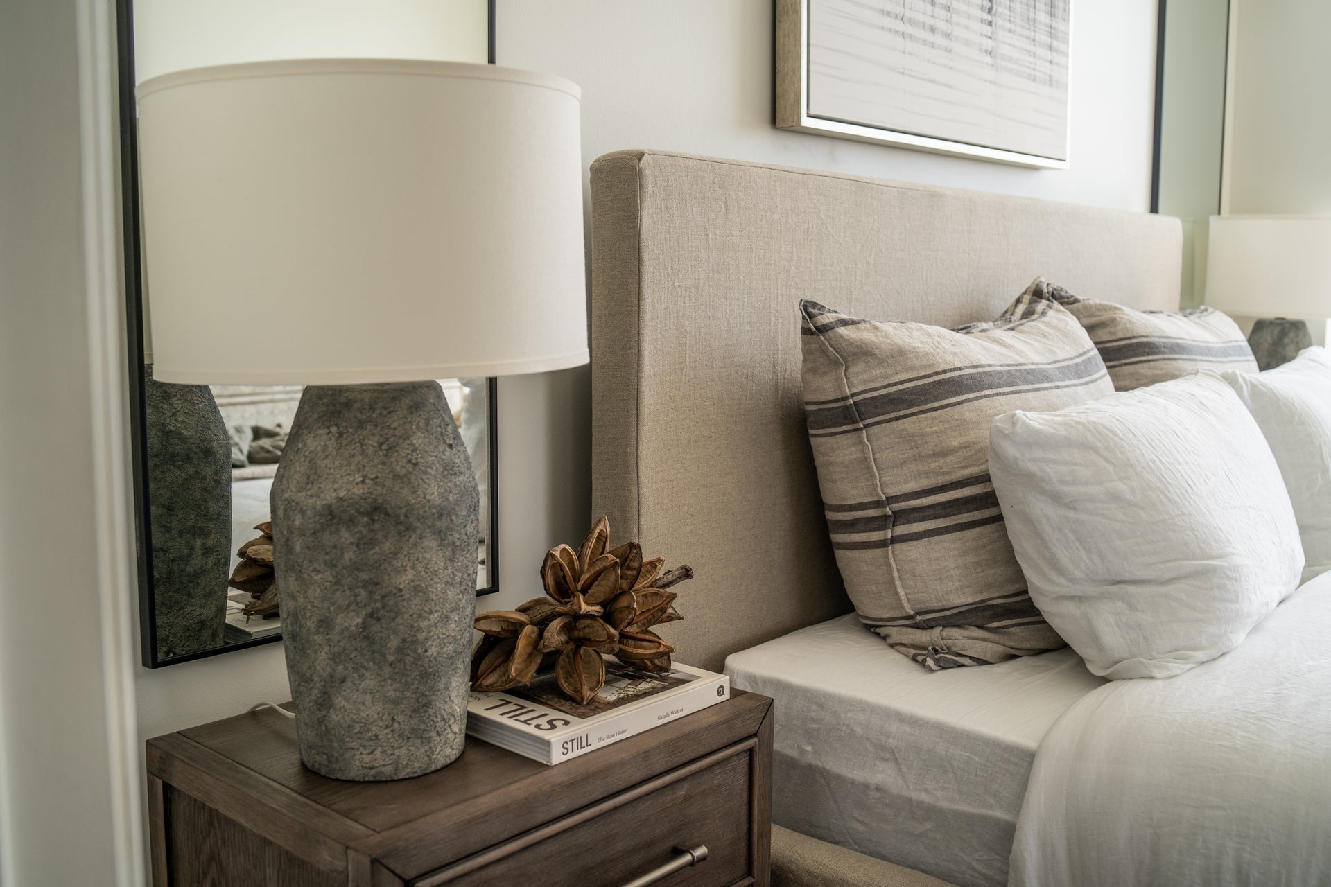 Artifact Table Lamp by Troy Lighting, 27" Height, Unique Moonstone Finish, Dimmable, Elegant Decor