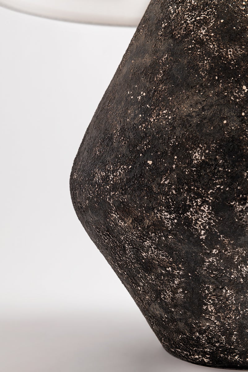 Artifact Table Lamp by Troy Lighting, 24.5 Inch, Patina Brass Finish, Abstract Design, Dimmable E26 Bulb