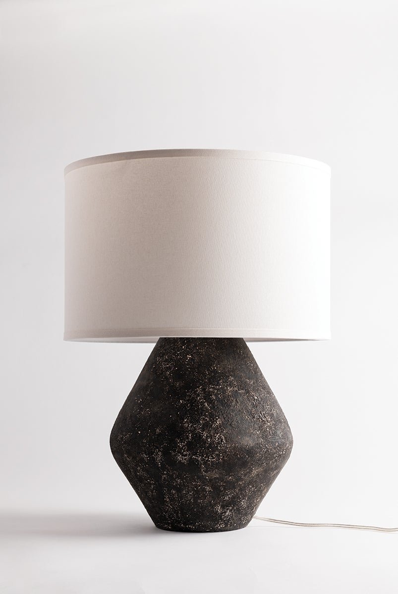 Artifact Table Lamp by Troy Lighting, 24.5 Inch, Patina Brass Finish, Abstract Design, Dimmable E26 Bulb