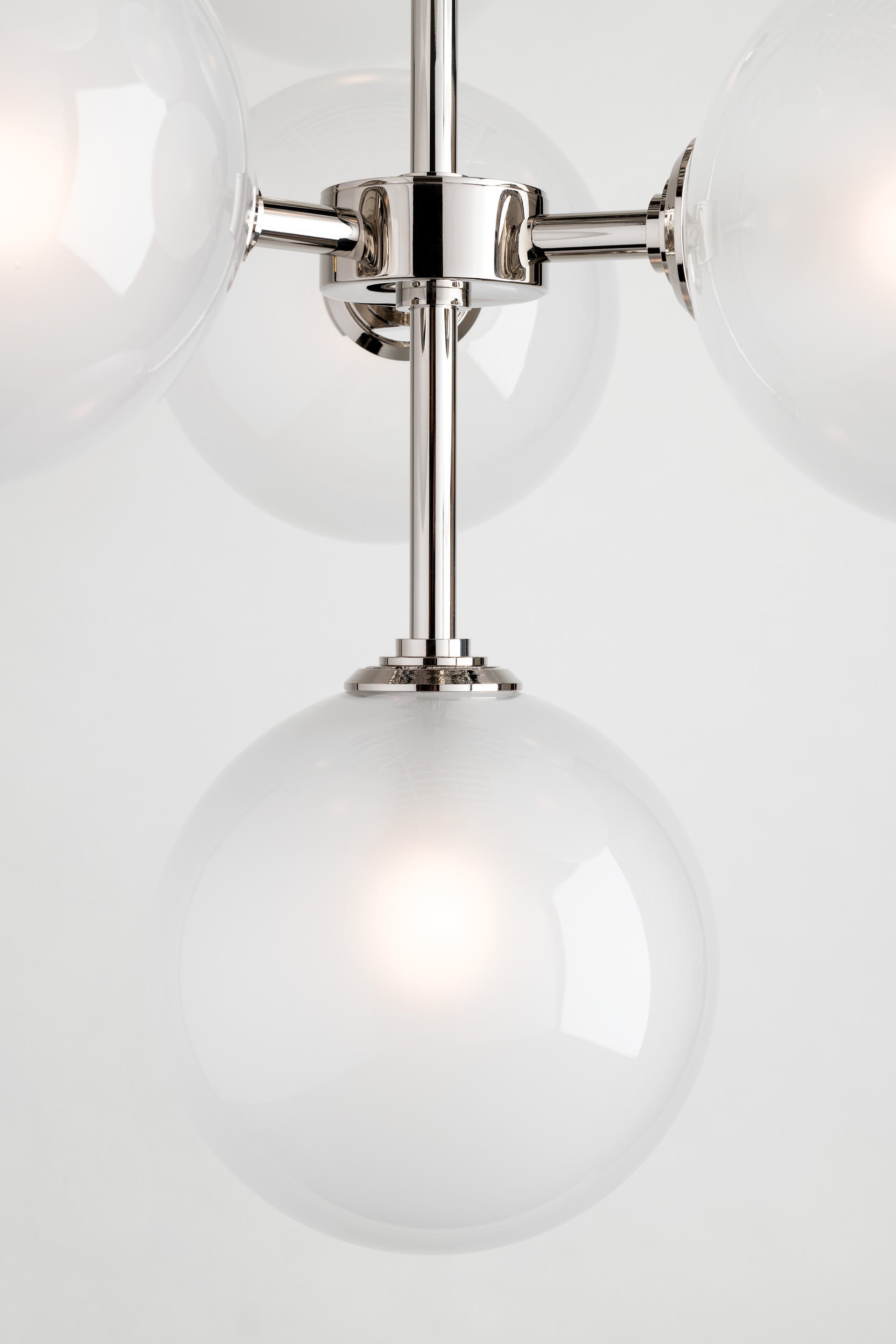Ashleigh Chandelier by Mitzi H122810 - 10 Lights, Dimmable, Opal Matte Glass, Aged Brass & Polished Nickel