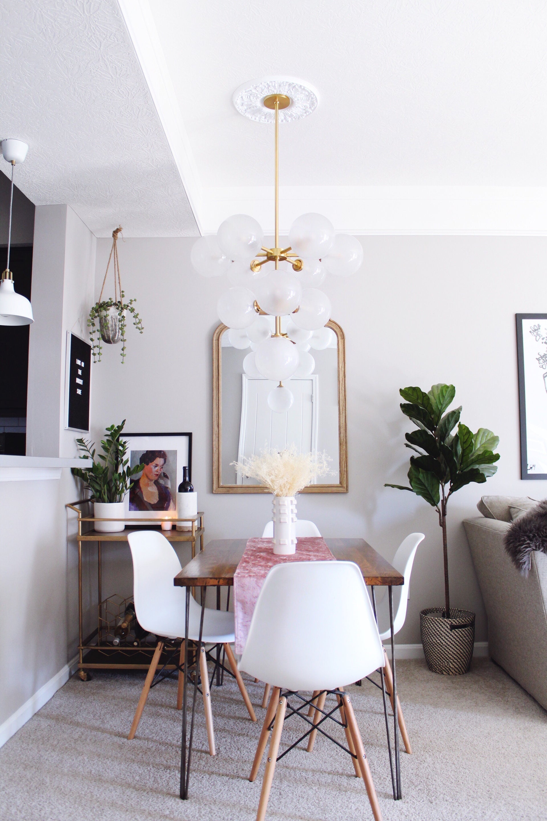 Ashleigh Chandelier by Mitzi H122810 - 10 Lights, Dimmable, Opal Matte Glass, Aged Brass & Polished Nickel