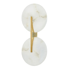Asteria Large Dimmable Wall Sconce by Corbett Lighting, Alabaster Shade, 1650 Lumens, 3000K