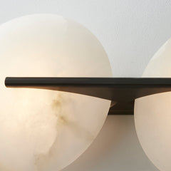 Asteria Large Dimmable Wall Sconce by Corbett Lighting, Alabaster Shade, 1650 Lumens, 3000K