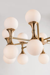 Astoria 16-Light Chandelier by Hudson Valley Lighting, Aged Brass Finish, Dimmable, Adjustable Height