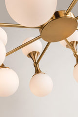 Astoria 16-Light Chandelier by Hudson Valley Lighting, Aged Brass Finish, Dimmable, Adjustable Height