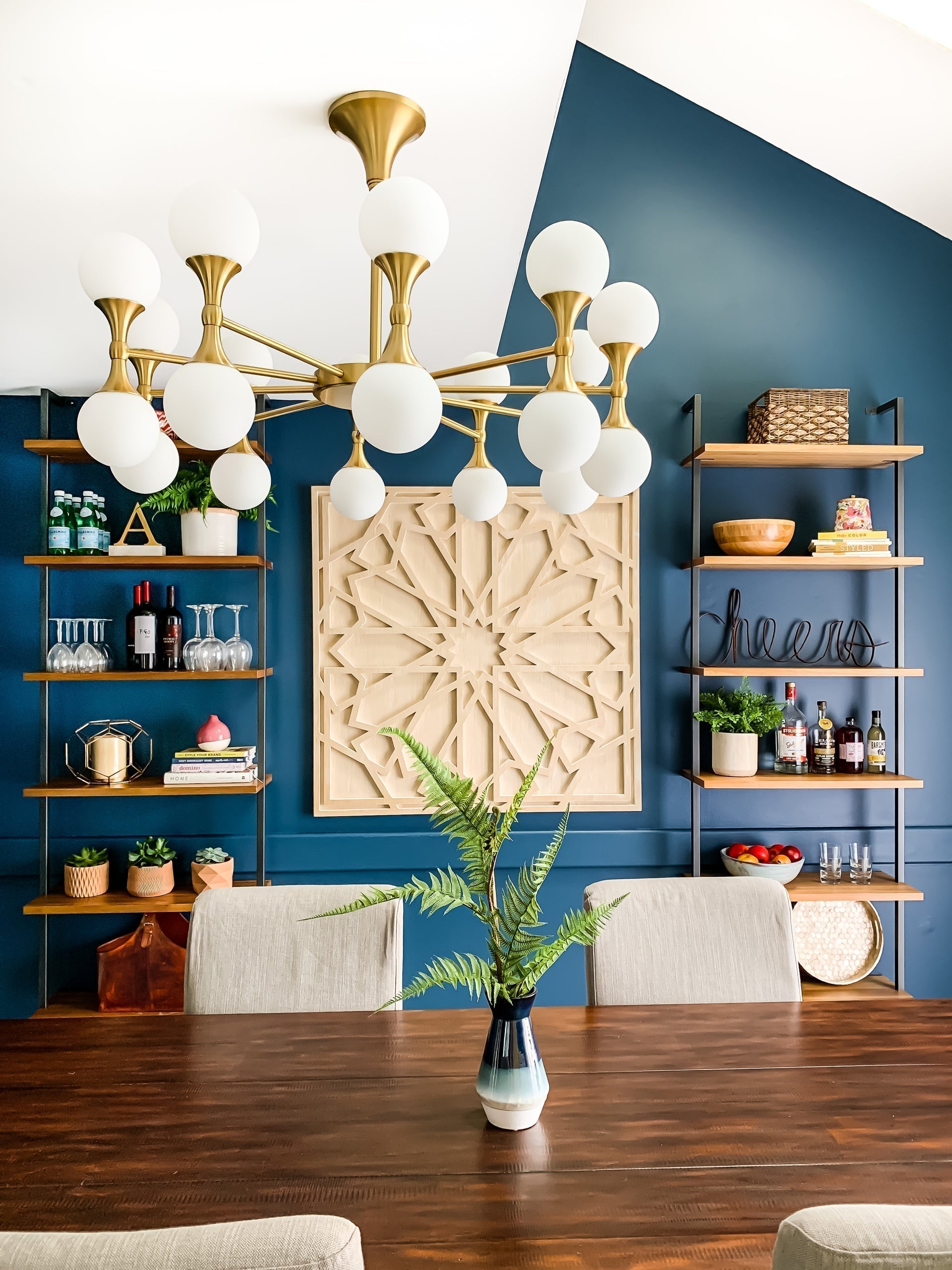 Astoria 20-Light Aged Brass Chandelier with Opal Matte Glass Shades and Dimmable Functionality