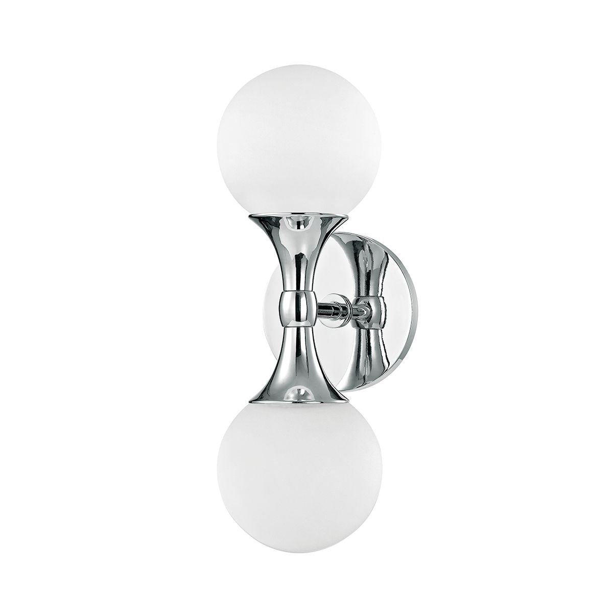 Astoria Sconce 13.5"H by Hudson Valley Lighting - Elegant Wall Light with Opal Matte Glass Shade, Aged Brass and Polished Chrome Finish