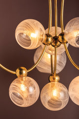 Astraia Vintage Brass Chandelier by Corbett Lighting - 9 Light Celestial Design, 43" x 66.75