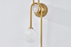 Astro Sconce 36.75" Height by Corbett Lighting - Vintage Brass Finish, Art Deco Design, Dimmable, ETL Listed