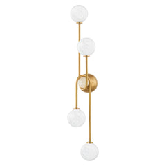 Astro Sconce 36.75" Height by Corbett Lighting - Vintage Brass Finish, Art Deco Design, Dimmable, ETL Listed