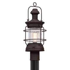Troy Lighting Atkins Outdoor Post Light, 21" Tall, Heritage Bronze Finish, Dimmable, UL Wet Rated