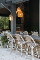 Atwater Medium Wall Sconce 23.25" by Troy Lighting in Patina Brass with Clear Glass Shade, UL Wet Rated