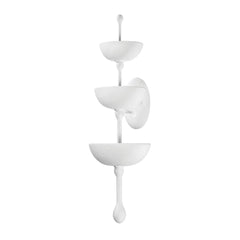 Aura Sconce by Corbett Lighting, 6-Light Wall Fixture, Gesso White & Vintage Gold Leaf Accents, Dimmable