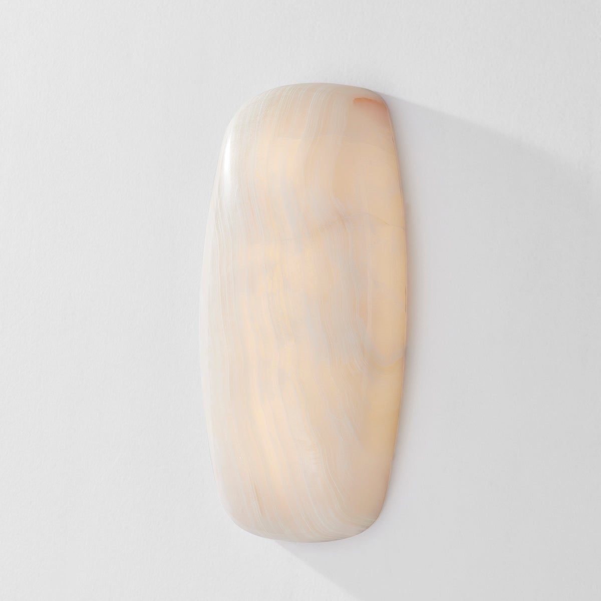 Azzurra Sconce by Corbett Lighting 381-01-VB with Unique Ice Onyx and Vintage Brass Finish, 14W LED