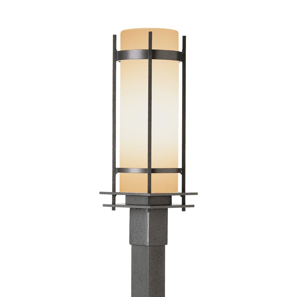Hubbardton Forge Banded Outdoor Post Light, Dimmable, 150W, Multiple Finish Options, UL Wet Rated