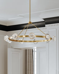 Barclay 9-Light Chandelier - 19.5"H x 50.5"W