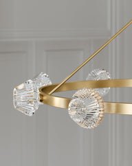 Barclay 9-Light Chandelier - 19.5"H x 50.5"W