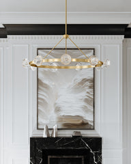 Barclay 9-Light Chandelier - 19.5"H x 50.5"W