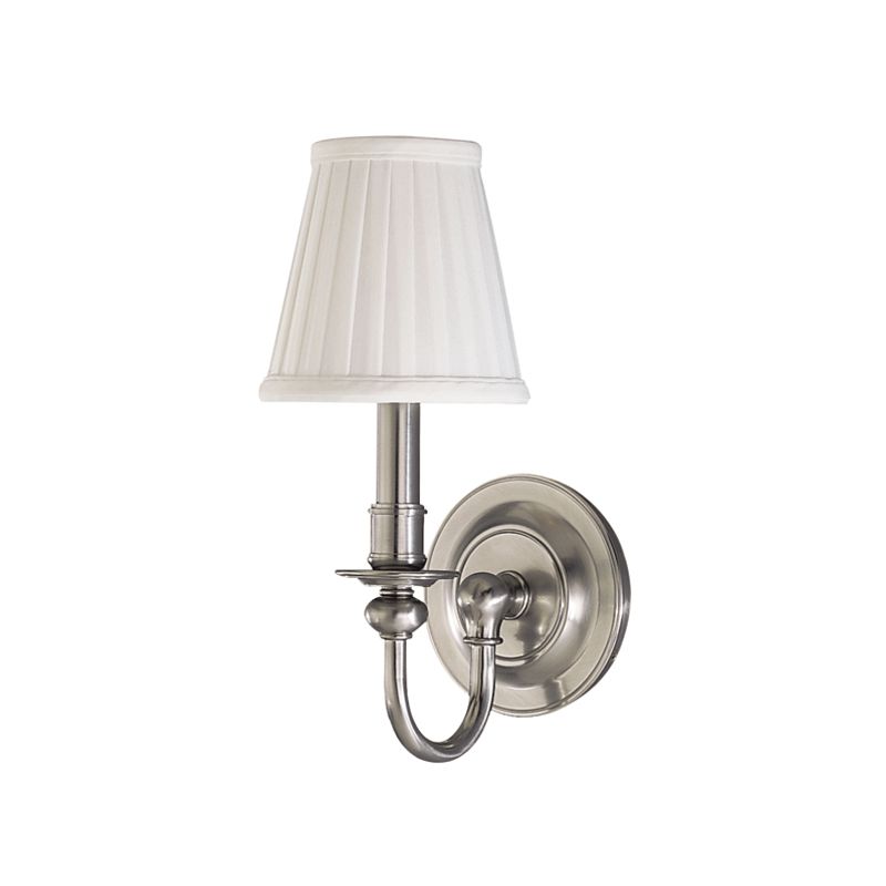 Beekman Sconce 13.5" Height Aged Brass Finish with Off-White Faux Silk Shade by Hudson Valley Lighting