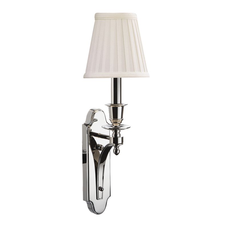 Beekman Wall Sconce 17.25" by Hudson Valley Lighting - Dimmable Faux Silk Shade, Aged Brass & Polished Nickel