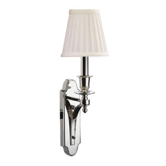 Beekman Wall Sconce 17.25" by Hudson Valley Lighting - Dimmable Faux Silk Shade, Aged Brass & Polished Nickel